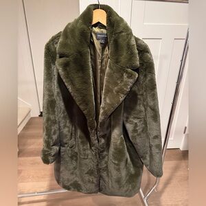 Something Navy Deep Green Teddy Jacket